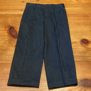 BROOKS BROTHERS Fleece 6 Boys Brooksease Gray 100% Wool Dress Pants Pleat Front